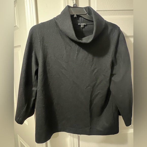 COS WOMENS TURTLENECK SWEATER SIZE SMALL 60%WOOL 50% COTTON BLACK - Picture 1 of 6